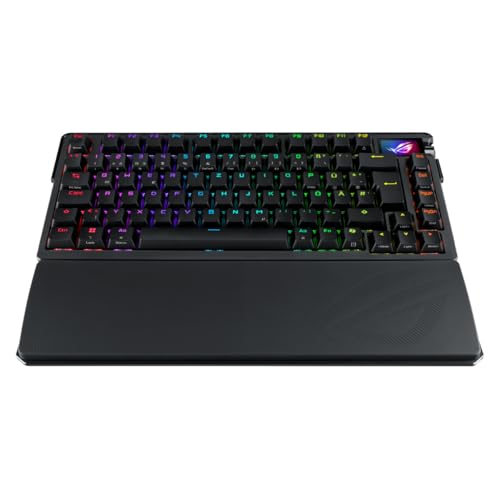 ROG Azoth Extreme Tastiera da gioco 75% (layout QWERTZ, interruttori meccanici ROG NX, touch screen OLED, triplo pulsante di controllo, wireless tramite Bluetooth, 2,4 GHz RF Wireless, USB, - Tastiera gaming - Immagine 3