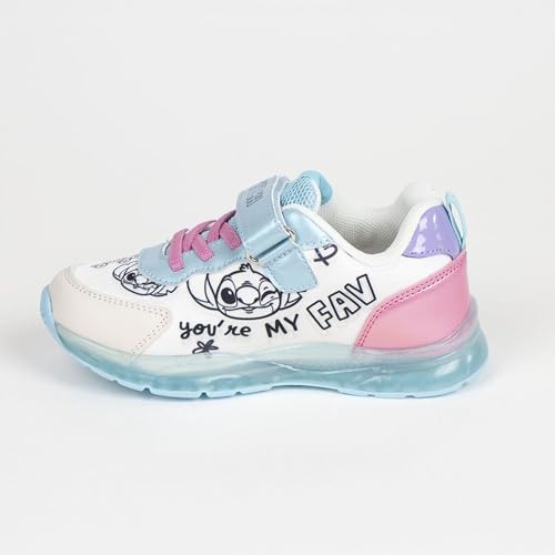 CERDÁ LIFE'S LITTLE MOMENTS Stitch TPR buty sportowe dla dzieci, interaktywne światła LED, kolorowy, 25 EU