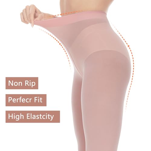 Image of Citystl 2 Pairs 80D Opaque Black Tights for Women, Tummy Control Pantyhose | Ultra-Soft Comfort, Reinforced Toes, Suitable for All Body Types, Fall and Winter Essential, Full-Footed Tights
