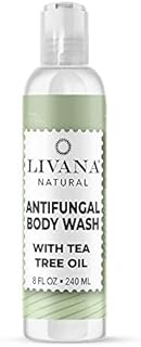 Antifungal Soap with Tea Tree Oil by Livana,8oz Treat & Wash Away Athletes Foot, Ringworm, Nail Fungus, Jock Itch, Body Odor & Acne. Antibacterial Defense for Bacteria Related Skin Irritations