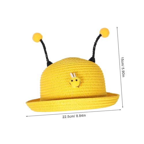 Bee Pattern Summer Sun Hat with Brim Lightweight Breathable Beach Cap for UV Protection Adorable Design for Boys Summer Accessory Yellow2