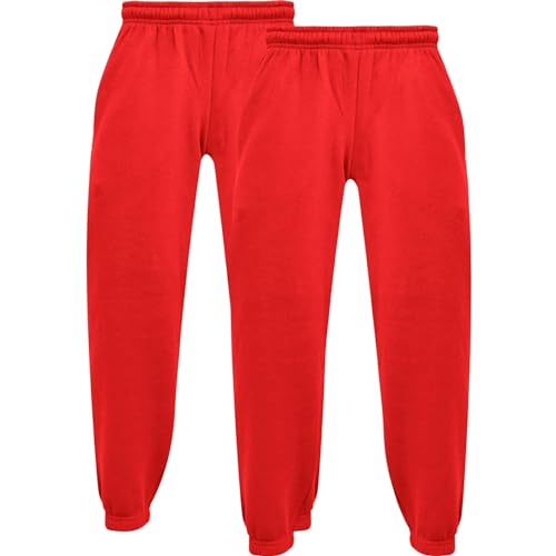 Girls Boys Plain Jogging Bottoms PE School Jogger Pants Sports Gym Wear Casual Trousers for Children Age 2-14