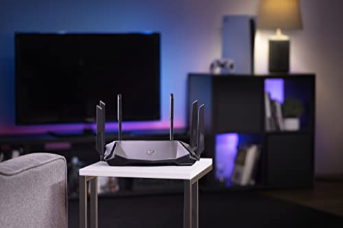 RadiX AX6600 WiFi 6 Tri-Band Gaming Router - WLAN fino a 6600 Mbps (5GHz, 2.4GHz Wireless), AI QoS Priority, MU-MIMO, Beamforming, WPA3, 2.5G WAN/LAN e 4 porte LAN 1G - Router - Immagine 1