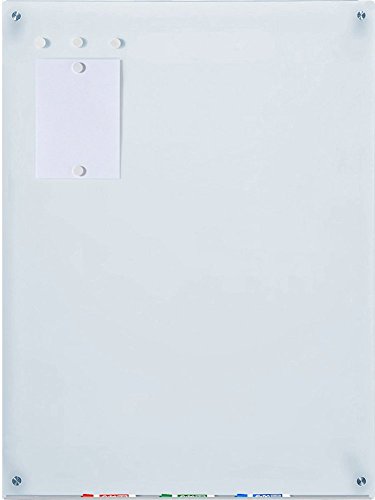 Audio-Visual Direct Magnetic White Glass Dry-Erase Board Set - 4' X 3' - Includes Magnets, Hardware & Marker Tray #TOP1