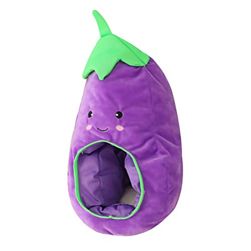 ibasenice Sombrero Accesorio Divertido de Berenjena de Felpa Adorable Cómodo y Fácil de Quitar para Fiestas de Pascua y Cumpleaños para Disfraces y Fotos