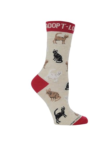 Image of WHD Adopt a Cat Crew Socks for Women & Men | Gift for Cat Lovers, Cute Pet Socks