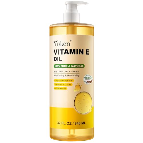 Yoken Vitamin E Oil for Skin 32 Oz Bulk Cold Pressed DIY Body oils for Face