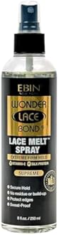 EBIN NEW YORK Wonder Bond Melting Spray 8oz/ 250ml - Extreme Firm Hold (Supreme) | No Reside, Long Lasting Formula with Protecting Edges, Gives Undetectable and Natural Look