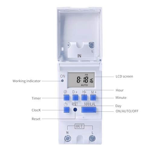 Minuterie 12V rail DIN programmable résout les pannes d'oubli d'extinction - 3