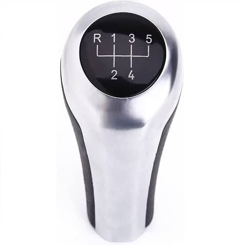 Pomo de 5 cambios marcha coche compatible con BMW plateado