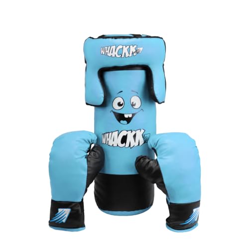 Image of WHACKK Junior Boxing Kit Light Blue| Boxing Set for Kids & Beginners | Lightweight Training Kit for Home Practice, Fitness & Self-Defence, Boys & Girls