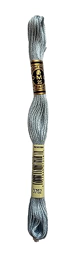 Image of DMC 6-Strand Embroidery Cotton Bundle - Antique Blue Color Family -6 Skeins of Thread - 8.7yd Skeins