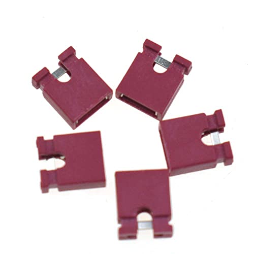 20pcs 2.54mm 2.0mm Jumper Caps Standard Circuit Board Jumper Cap Shunts Short Circuit Connection Pin Blocks (2.54mm red)
