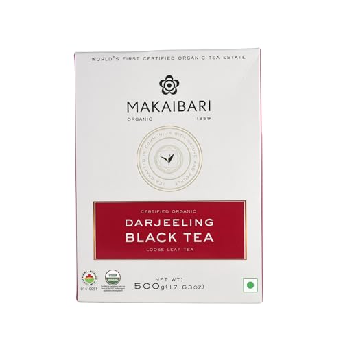 Image of Makaibari Darjeeling Organic Black Tea, 500g Loose Leaf MonoCarton | Single Estate Whole Leaf Tea | Rich Aroma, Muscatel Flavor & Smooth Taste