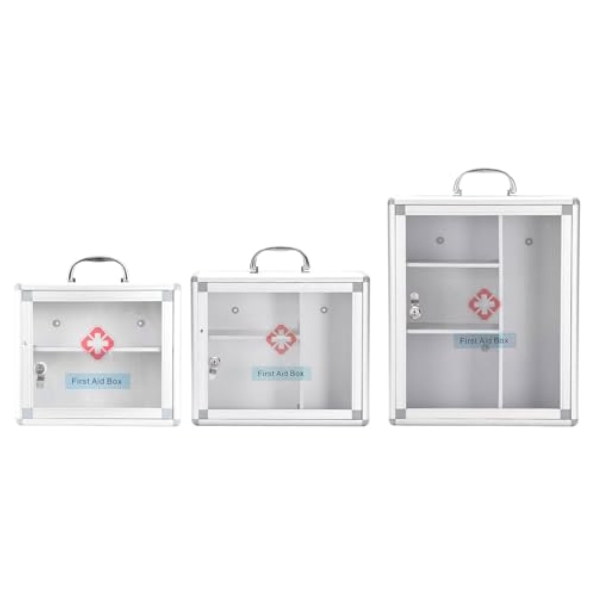 Wall Mounted Lockable First Aid Storage Box for Home & Office