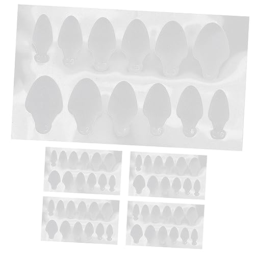 Homoyoyo 5 hojas Pegatinas para Uñas Extendidas de Silicona Suave Moldes para Uñas Francesas DIY Adhesivos Duraderos para Gel