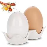 Salz- und Pfefferstreuer-Set in Eiform lustiges eiförmiges Keramik-Salz- und Pfefferstreuer-Set...
