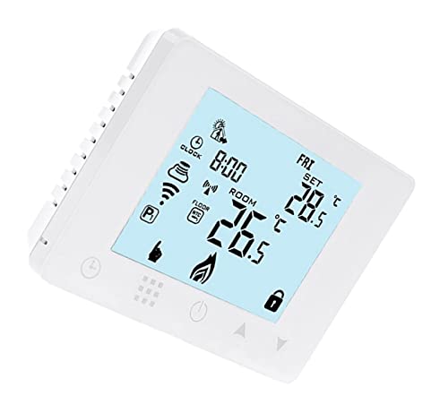 XIWALAI Termostato de calefacción de Caldera Inteligente WiFi Termostato programable (Color : HY09BW WiFi, Voltage : 230V) Cover