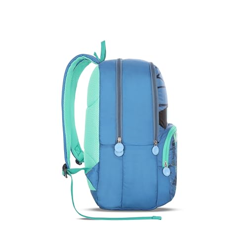 Image of American Tourister Jupy | 26 Ltrs | 2 Compartments | Bottle Pocket | Ergonomic Padded Back Panel & Shoulder Straps | Kids Backpack | 1 Year International Warranty | Mummy Blue
