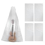 Elegaperma 4 Pcs Guitar Dust Cover, Guitar Cover Dust Size 47 x 23.5 In, Breathable Non-Woven Fabric Dusts Protection for Electric and Acoustic Guitars Electric Bass Upright Stand
