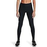 Under Armour Women's HeatGear Armour Mid No-Slip Waistband Pocketed Leggings , Black (001)/White , Medium