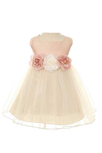 iGirlDress Little Girls Poly Silk Flower Girl Dress Size 6mos-123