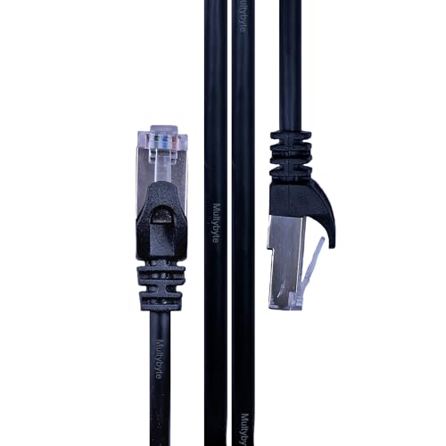 Image of MULTYBYTE 1M CAT-6A 23 AWG Shielded foiled twisted pair (SFTP) Patch Cable | Ethernet Cable High Speed- 10 Gigabit per Second Speed- Compatible with Routers, Computers, Laptops, TV, CCTV
