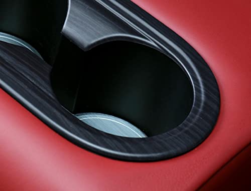 Cubierta Portavasos Trasero ABS Estilo Grano Madera 2022 Genesis GV70 miniatura 4