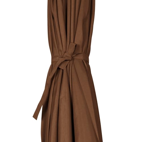 Image of Blissun 7.5 ft Patio Umbrella, Yard Umbrella, Outdoor Market Umbrella with Push Button Tilt Crank, Brown
