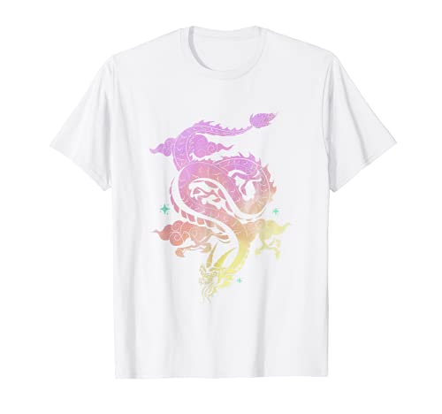 Pastello Goth Estetica Fantasia Animale Drago Cinese Maglietta