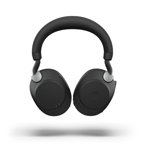 Image of Jabra Evolve2 85 Wireless PC Headset Noise Cancelling UC Certified Stereo Headphones With Long-Lasting Battery USB-C Bluetooth Adapter Black.