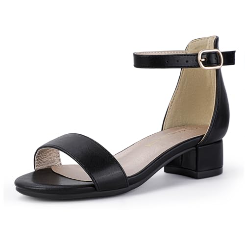 Image of PANDANINJIA Girls Dress Shoes Toddler Kids Heels Sandals Flower Girl Shoes