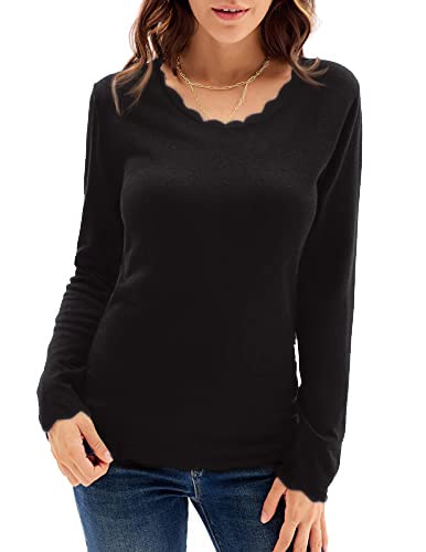 Grace Karin Women's Long Sleeve Crew Neck Pullover Sweater Black Size S Cl889-1 #TOP24