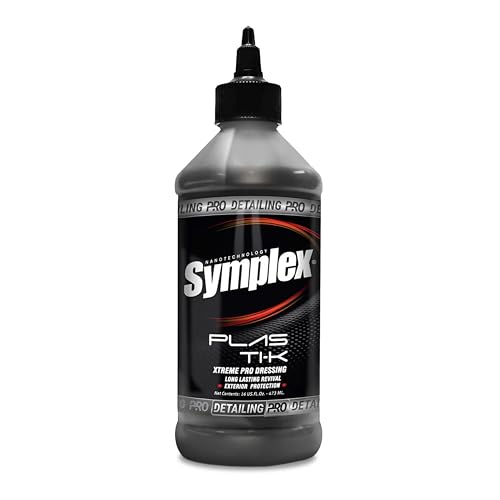 Restaurador, Hidratador de Plásticos Exteriores Coche [Symplex Plasti-K] NO GRASO. Protección UV y Brillo Satinado | Renovador Resistente al Agua y Lluvia | Detailing Profesional (PLASTI-K, 473ML)