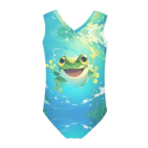 Image of Girls Swimsuit 3-14Y One Piece Swimwear Sleeveless Girls Bathing Suit