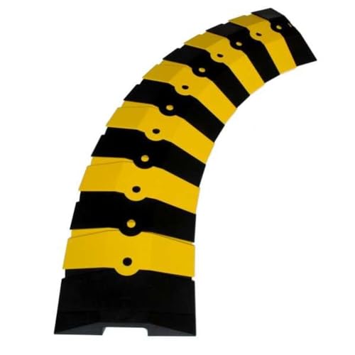 UltraTech 1830 Ultra-Sidewinder - Protección de cable, sistema mediano de 24 pulgadas con tapas finales, negro/amarillo