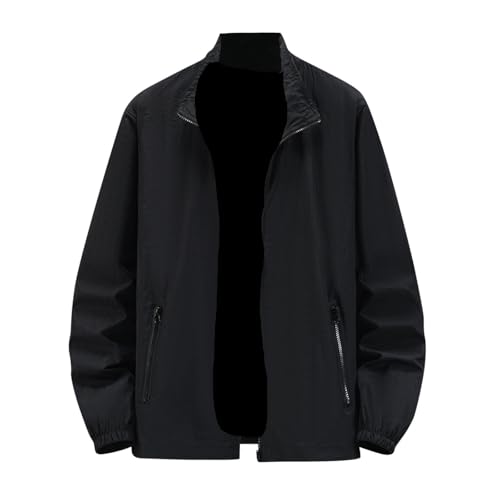 Men's Big and Tall Sun Protection Jackets Lightweight Beach Zip Up Sports Coats Outwear Long Sleeve Comfy Jackets