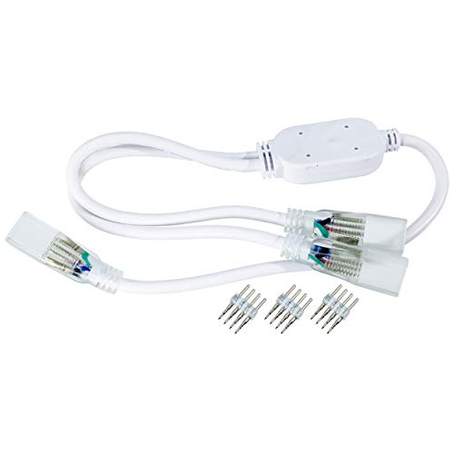 Luz de tira LED RGB 120 Volt con extensión en Y miniatura 1
