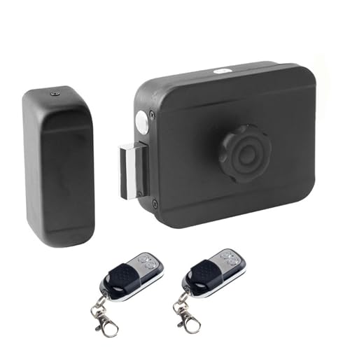 Zgehnao Cerradura Electrónica Inteligente Invisible de Puerta de Seguridad con Control Remoto, Negro