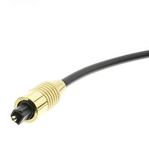 Cable Wholesale Premium Grade Digital Audio Toslink Fiber Optic Cable 5mm, 3 Foot