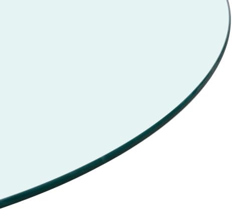 Round Glass Table Top,0.3" Inch Thick Tempered Pencil Edge Polish Glass Table Top 23.6"/31.5"/35.4"/39.4", Suitable for Dining, Coffee, Office, Side Table (Clear, 31.5")