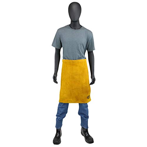 West Chester IRONCAT 7012 Heat Resistant Split Cowhide Leather Welding Waist Apron, 24\" W x 18\" L