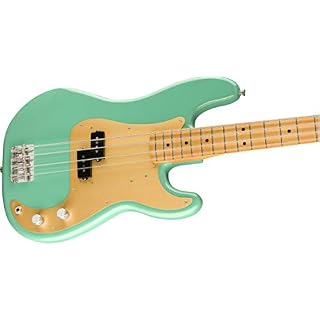 Fender Vintera ’50s Precision Bass Touche en érable Vert mousse - Les Beatles, Paul McCartney, John Lennon, RIngo Starr, George Harrison Fender Vintera '50s Precision Bass Touche en érable Vert mousse – Image 4
