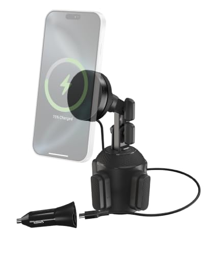 Cargador MagSafe de 25 W Soporte Magnético Coche para iPhone Samsung Pixel Scosche Qi2