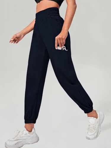 Image of LERIYA Fashion Women's Joggers - Soft High Waist Straight Fit Pants | Comfortable Polylyrca Trousers Travel