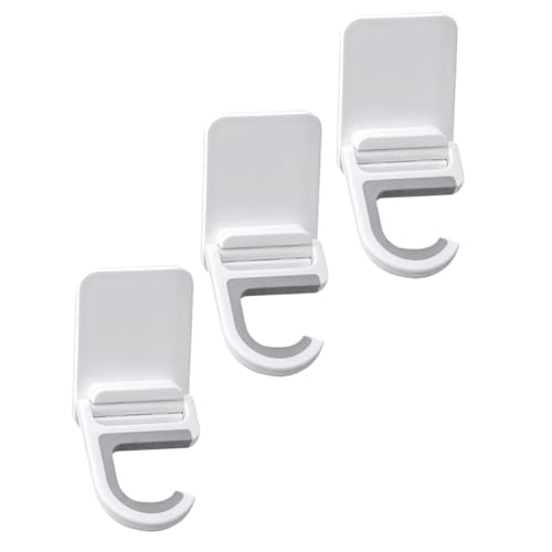 FENICAL 3 Ganchos Adhesivos para Escobas sin Perforaciones, Colgador de Trapeador en Color Claro, Porta Trapeador Autoadhesivo para Baño y Cocina, Soporte Pared Resistente Marcas