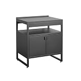 Modulo cucina da esterno in acciaio con 2 ante, 80cm Nero - 80x60x90 cm