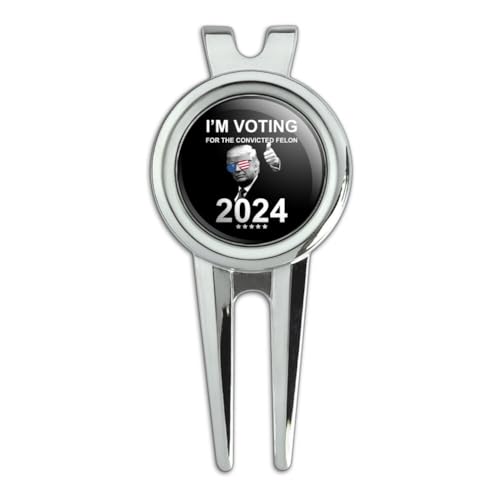 I'm Voting For Convicted Felon Trump Golf Divot Repair Tool and Ball Marker