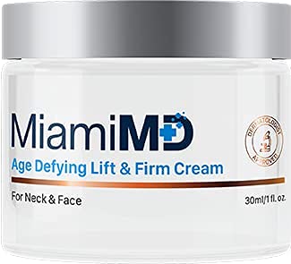FLAT Miami MD Age Defying Lift and Firm Cream for Neck and Face - 30ML - SET OF 2, 1 Fl Oz (Pack of 2)