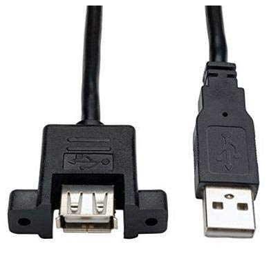 ANDTRONICS Panel Mount USB 2.0 Cable Type A Male to Type B Female 1.5M 4.5 ft,Black (B07GT43KKG) Amazon Price History, Amazon Price Tracker